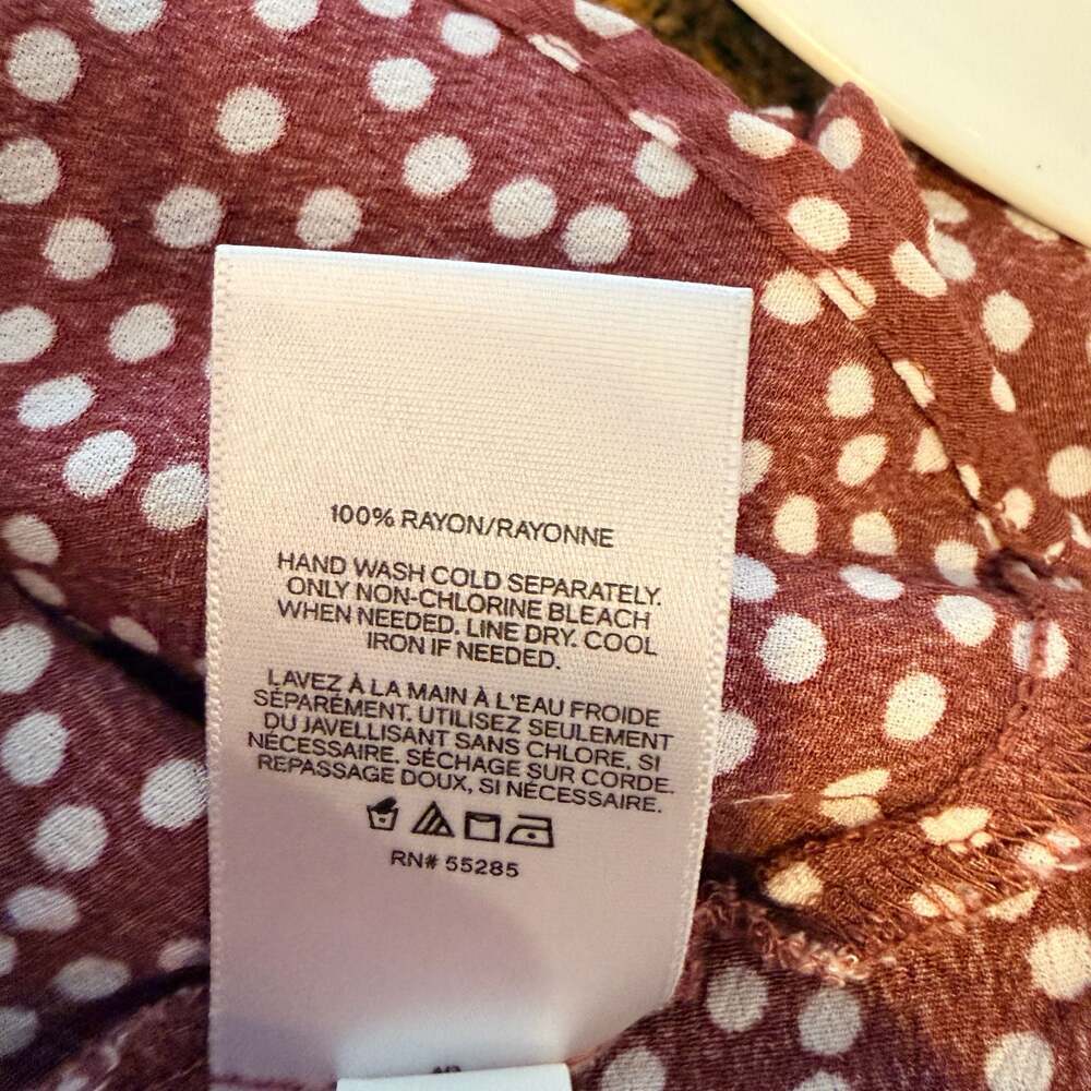 Express Polka Dot Peplum Blouse Size S - Picture 5 of 6